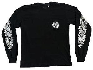 CHROME HEARTS - Camiseta Manga Longa Las Vegas Exclusive "Preto" -NOVO-