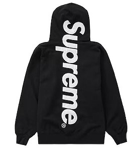 SUPREME - Moletom Satin Applique FW24 "Preto" -NOVO-