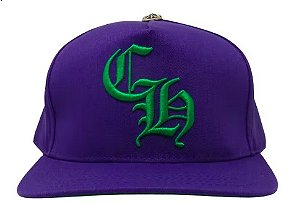 CHROME HEARTS - Boné CH Baseball "Roxo/Verde" -NOVO-