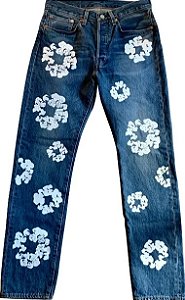 DENIM TEARS x LEVI'S - Calça Jeans Cotton Wreath "Dark Wash" -NOVO-