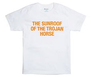 VIRGIL ABLOH x BROOKLYN MUSEUM - Camiseta Sunroof Trojan Horse "Branco" -NOVO-