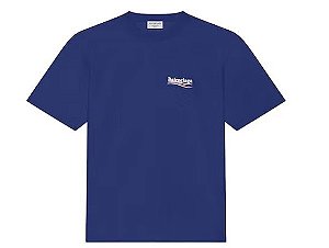 BALENCIAGA - Camiseta Political Campaign Large Fit  "Azul" -NOVO-