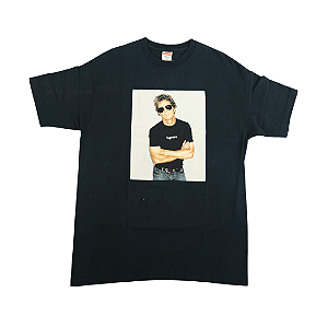 SUPREME - Camiseta Lou Reed SS09 "Preto" -USADO-