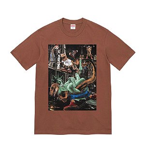 SUPREME - Camiseta T-Rex "Marrom" -NOVO-