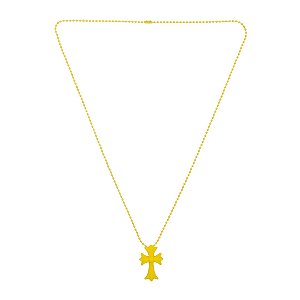 CHROME HEARTS - Colar Silicone CH Cross "Amarelo" -NOVO-