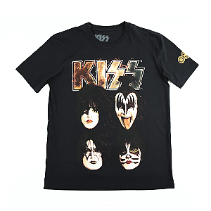 KISS - Camiseta Faces End Of The Road (World Tour) "Preto" -NOVO-
