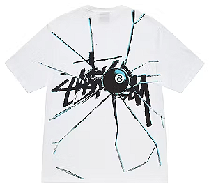 STUSSY - Camiseta Shattered "Branco" -NOVO-