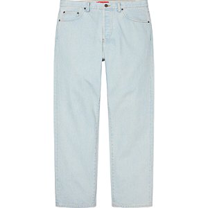 SUPREME - Calça Jeans Regular "Washed Blue" -NOVO-