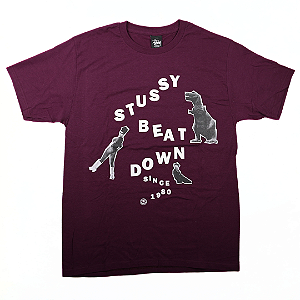 STUSSY - Camiseta Beat Down "Roxo" -NOVO-