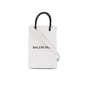 BALENCIAGA - Bolsa Shopping Phone Holder "Branco" -USADO-
