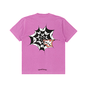 CHROME HEARTS - Camiseta Pocket Matty Boy Spider Web "Roxo" -NOVO-