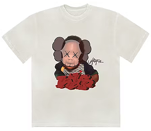 TRAVIS SCOTT x KAWS - Camiseta Utopia "Branco" -NOVO-