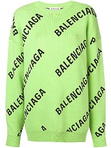 BALENCIAGA - Suéter Intarsia "Verde" -NOVO-