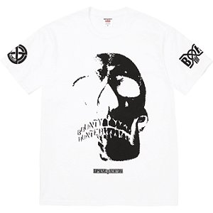 SUPREME x BOUNTY HUNTER - Camiseta Skulls "Branco" -NOVO-