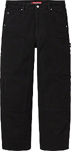 SUPREME - Calça Moleskin Double Knee Painter "Preto" -NOVO-