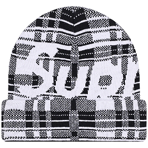 SUPREME - Touca Big Logo "Branco Plaid" -NOVO-