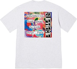 SUPREME - Camiseta Static "Cinza" -NOVO-