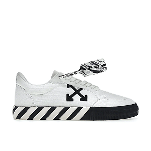 OFF-WHITE - Vulcanized Low Canvas "White/Black" -NOVO-