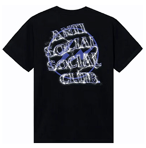 ANTI SOCIAL SOCIAL CLUB x FRAGMENT - Camiseta Bolt FW23 "Preto/Azul" -NOVO-