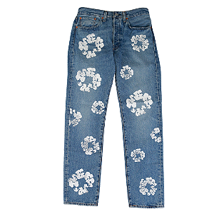 DENIM TEARS x LEVI'S - Calça Jeans Cotton Wreath "Azul" -USADO-