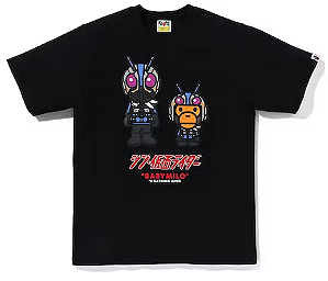 BAPE x SHIN KAMEN RIDER - Camiseta No0 Baby Milo "Preto" -NOVO-