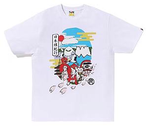 BAPE - Camiseta Japan Culture "Branco" -NOVO-