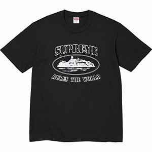 SUPREME x CORTEIZ - Camiseta Rules The World "Preto" -NOVO-