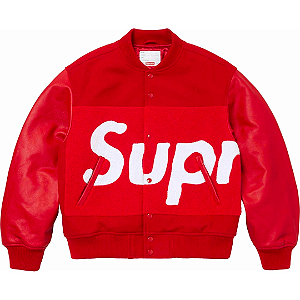 SUPREME - Jaqueta Varsity Big Logo Chenille "Vermelho" -NOVO-