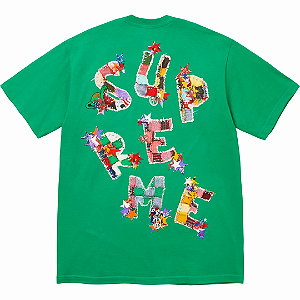 SUPREME - Camiseta Patchwork "Verde" -NOVO-
