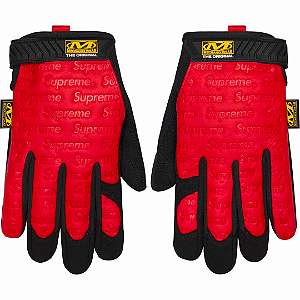 SUPREME x MECHANIX - Luvas Leather Work "Vermelho" -NOVO-