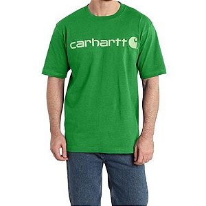 CARHARTT - Camiseta Logo Graphic Loose Fit "Olive Green Heather" -NOVO-
