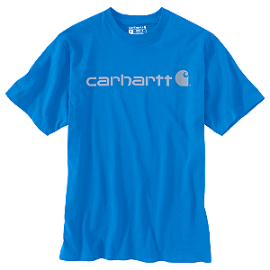 CARHARTT - Camiseta Logo Graphic Loose Fit "Blue Glow" -NOVO-
