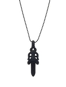 CHROME HEARTS - Colar de Silicone Dagger "Preto" -NOVO-