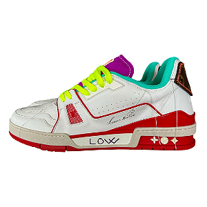 LOUIS VUITTON - Trainer "White Red Paris Exclusive" (42,5 BR / 9,5 LV) -NOVO-