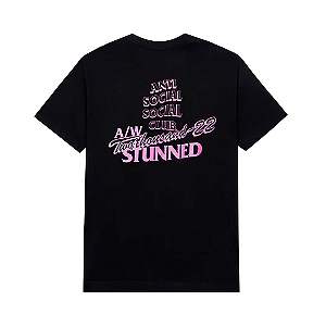 ANTI SOCIAL SOCIAL CLUB - Camiseta Stunned "Preto/Rosa" -NOVO-