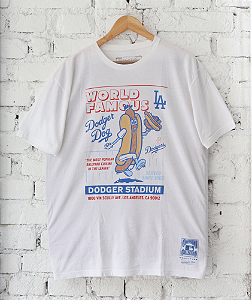 MITCHELL & NESS X LOS ANGELES - Camiseta Dodger Dog "Branco" - VINTAGE