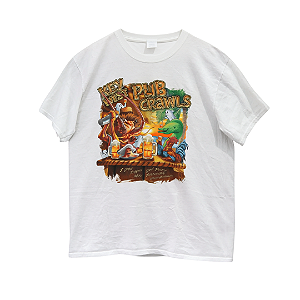 PORT & COMPANY - Camiseta Key West Pub Crawls "Branco" -VINTAGE-
