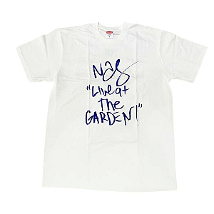 SUPREME X NAS - Camiseta Live At The Garden (Friends and Family) "Branco" -NOVO-