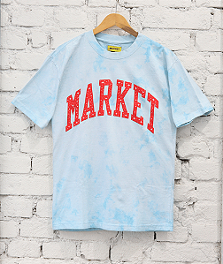 MARKET - Camiseta Exclusive Sky "Azul Tie Dye" -VINTAGE-