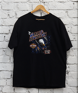 HARLEY DAVIDSON - Camiseta Bumpus Of Menphis 1996 "Preto" -VINTAGE-