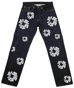 DENIM TEARS - Calça Jeans Cotton Wreath "Indigo" -NOVO-