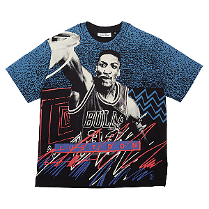 JUST DON X MITCHELL & NESS - Camiseta Pippen And Grant "Azul" -NOVO-