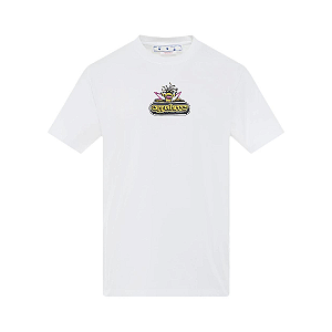 OFF-WHITE - Camiseta 90's Dj Slim "Branco" -NOVO-