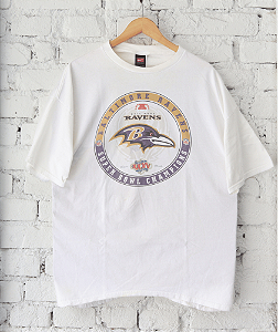 NIKE - Camiseta Baltimore Ravens Super Bowl "Creme" -VINTAGE-