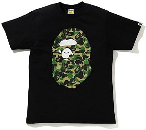 BAPE - Camiseta ABC Camo Big Ape Head SS20 "Preto/Verde" -NOVO-