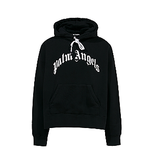 PALM ANGELS - Moletom Curved Logo Print "Preto" -NOVO-