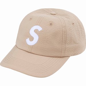 SUPREME - Boné Seersucker S Logo 6-Panel SS24 "Tan" -NOVO-