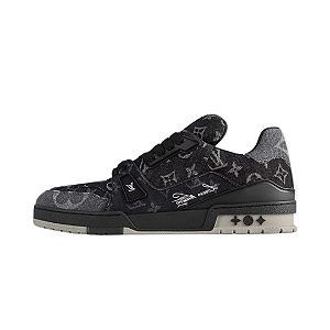 LOUIS VUITTON - Trainer "Black Monogram Denim" (42,5 / 9,5 LV) -NOVO-