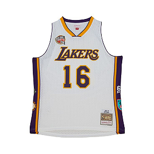 MITCHELL & NESS - Regata Jersey Los Angeles Lakers Pau Gasol "Branco" -NOVO-