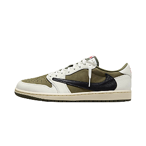 NIKE x TRAVIS SCOTT - Air Jordan 1 Low OG SP "Medium Olive" (40,5 BR / 9 US) -NOVO-